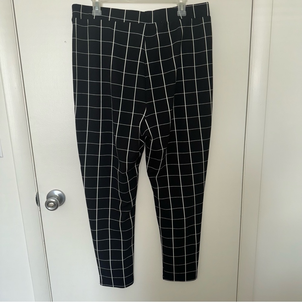 SHEIN Plus Skinny Grid Pants - 2XL